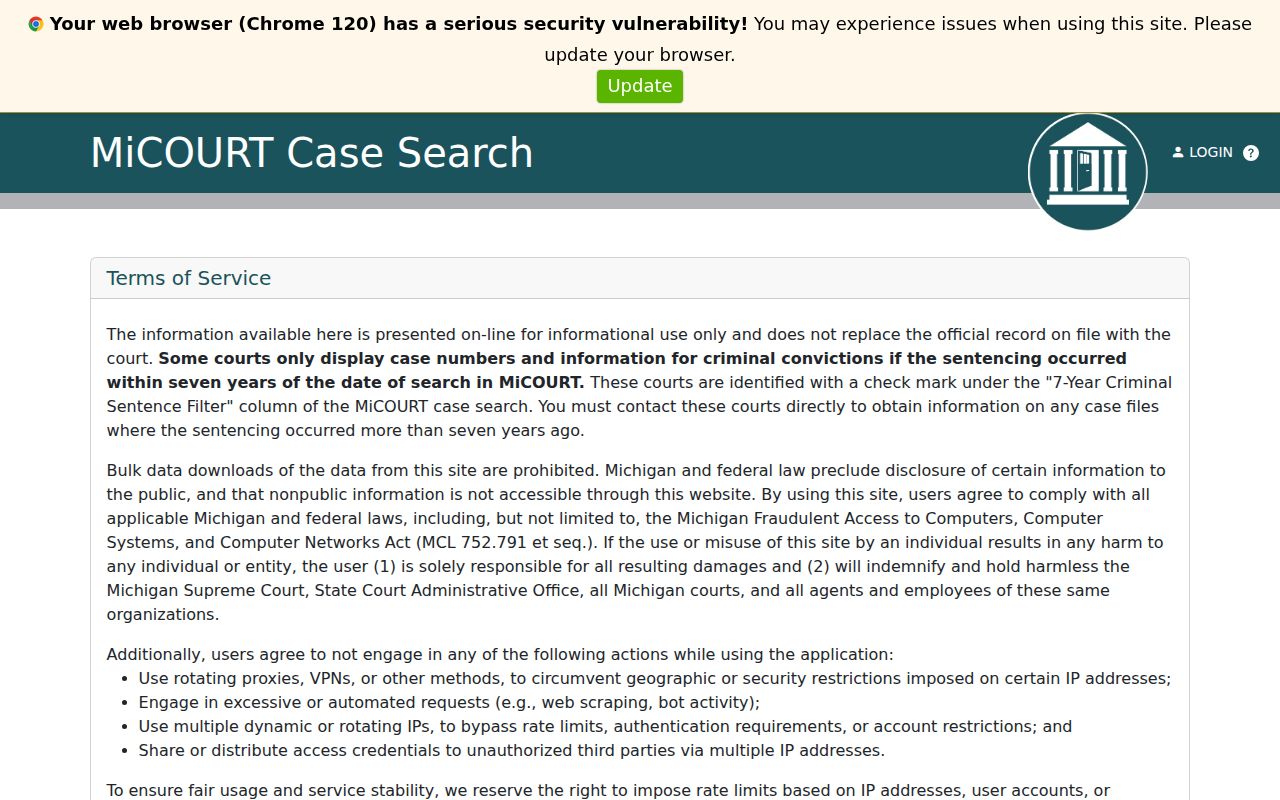 Eaton County case search Probate Court record interface