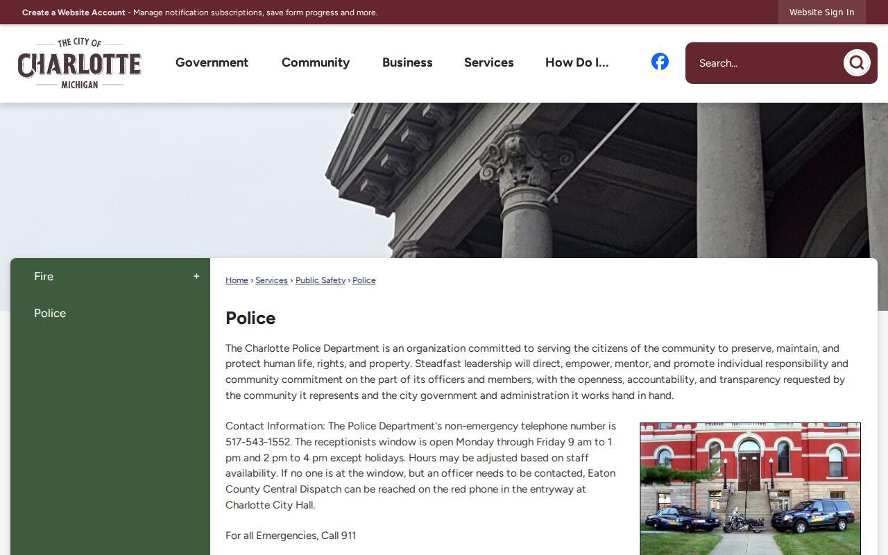 Charlotte court records police citation contact
