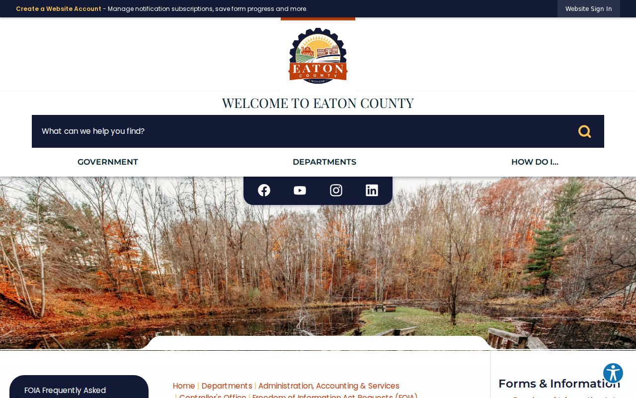 Eaton County court records FOIA administrative request information