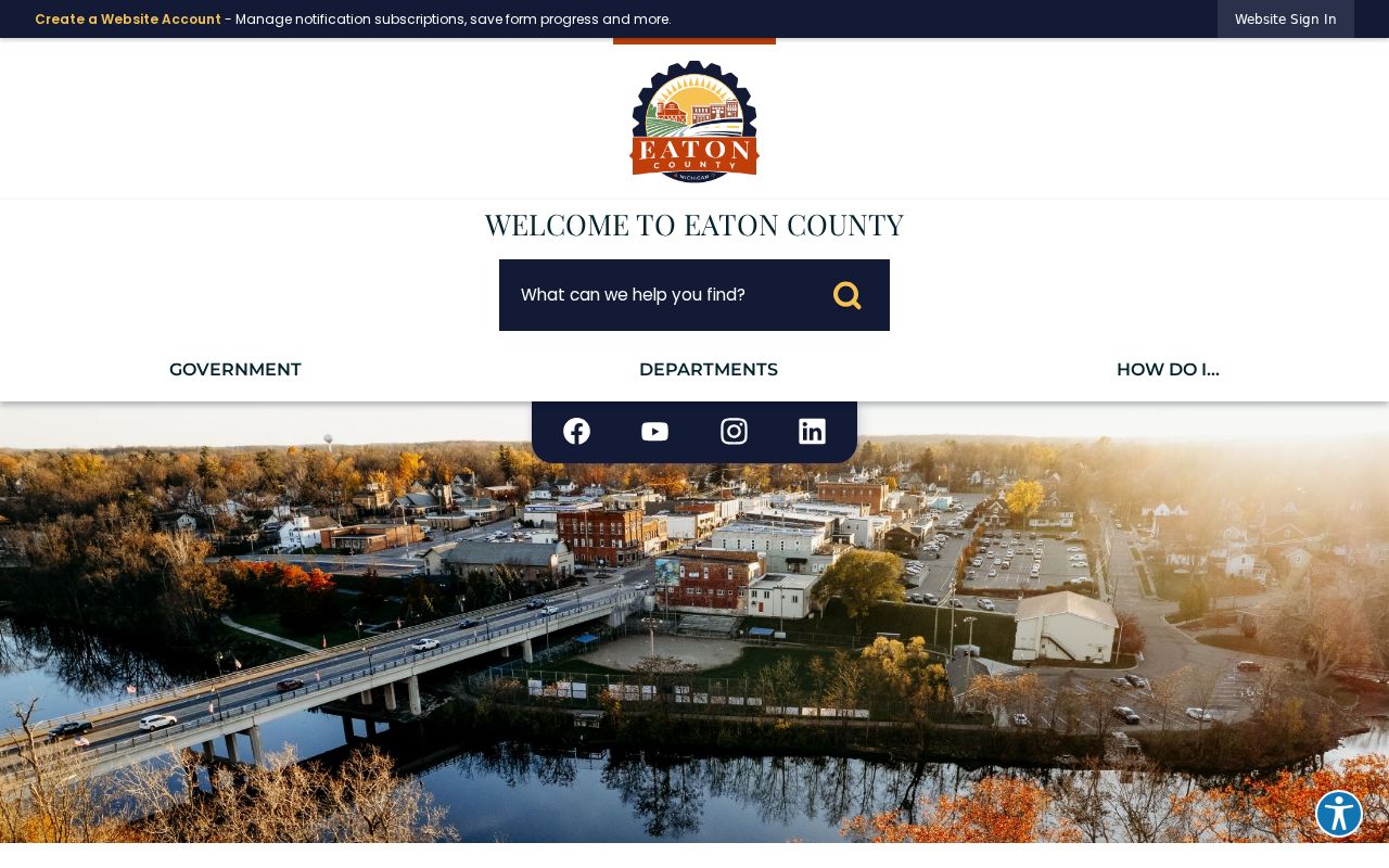 Eaton County court docket links on the Eaton County government landing page