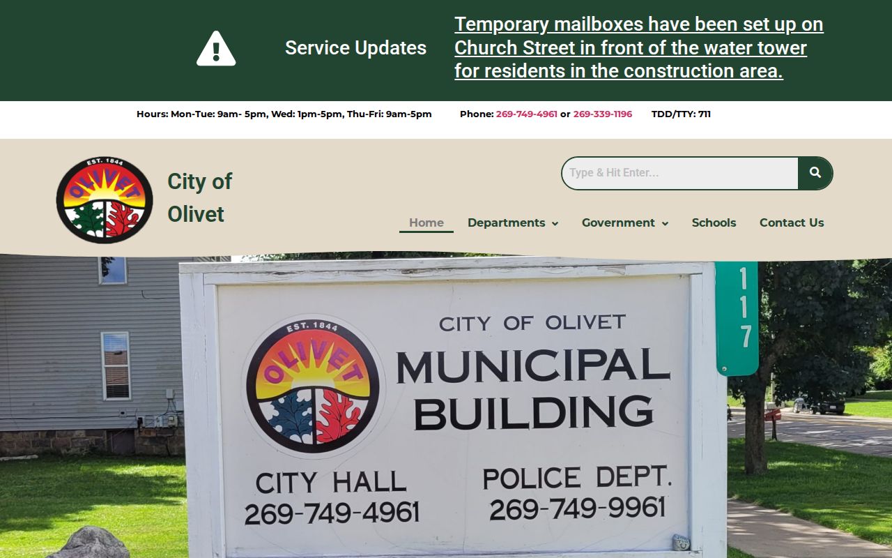Olivet court records context showing official city government source