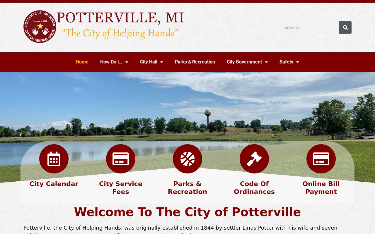 Potterville court records context showing official City Hall source